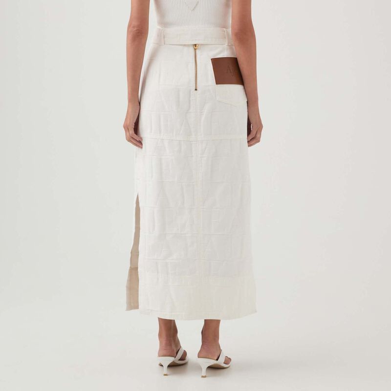 Aje Helm Denim Midi Skirt image number 1
